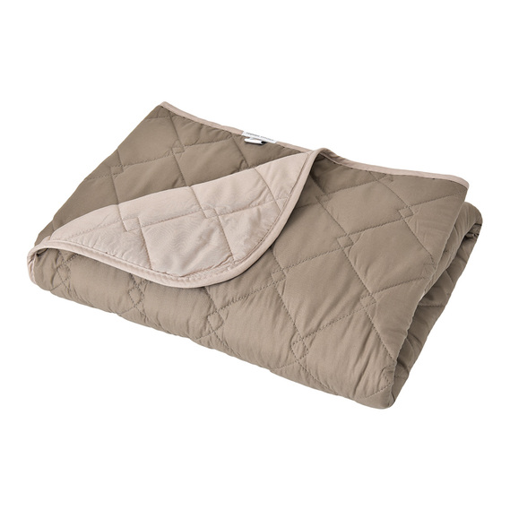 Покривало 100х135 см двустороннє IDEIA для крісла, дивану, гіпоалергенне, міцна стібка, дивандек, накидка сірий/беж, фото 4