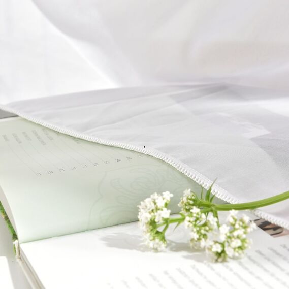 Тюль однотонна батист Bati V-B0007 біла, фото 2