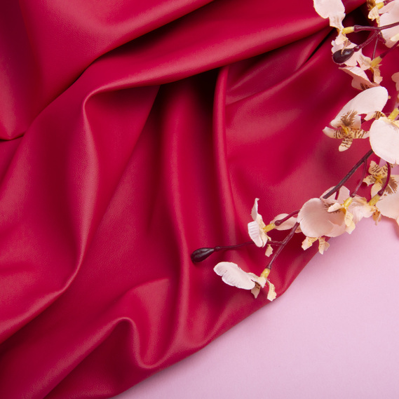 Ткань кожа искусственная Classic темна малина, фото 3 Ткань кожа искусственная Classic темна малина, фото 3