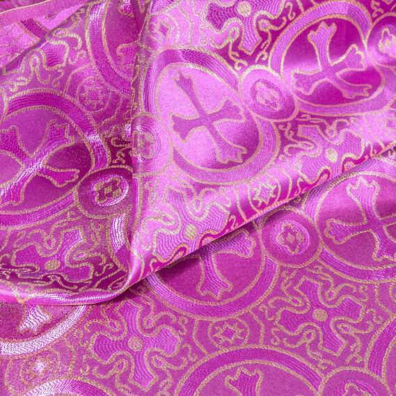 Тканина парча церковна пурпурна, фото 1