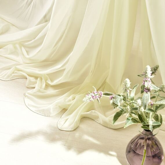 Тюль однотонна Вуаль Silk V-A09 лимон, фото 1