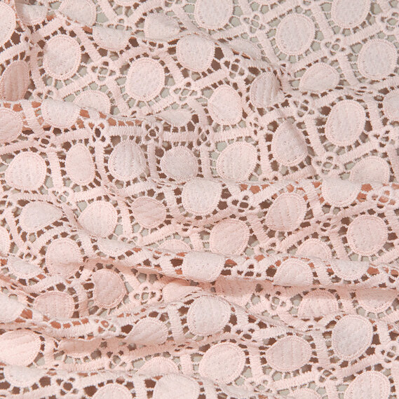 Ткань гипюр Надежда кульки пудра, фото 1