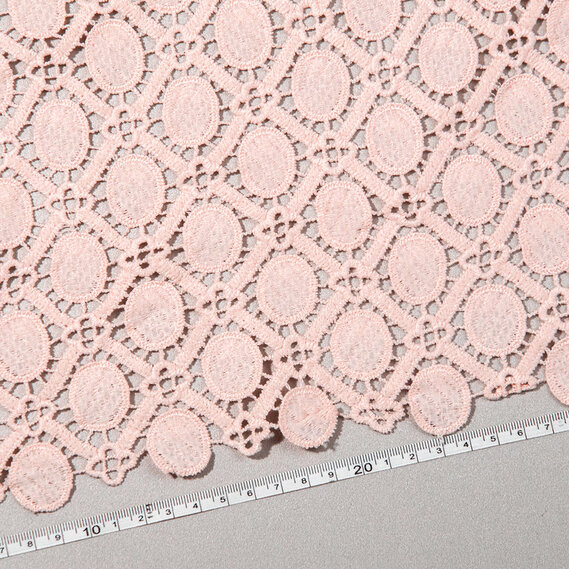 Ткань гипюр Надежда кульки пудра, фото 2