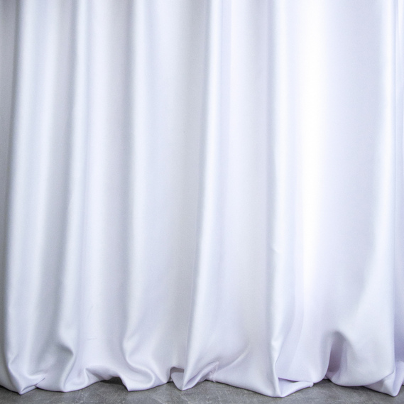 Тканина портьєрна однотонна Блекаут V-1 білий, фото 1