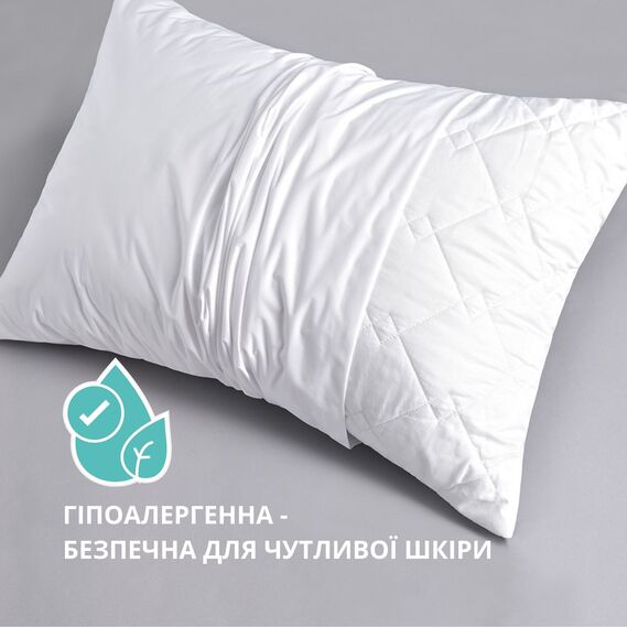 Наволочка чохол захисна Аква Стоп 50x70 см IDEIA дихаюча з блискавкою, непромокальна біла, фото 9