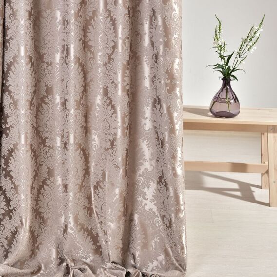 Тканина портьєрна жакардова Артеміда luda-01 V-H0959 візон, фото 1