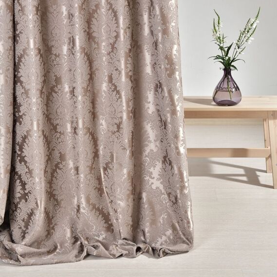 Тканина портьєрна жакардова Артеміда luda-01 V-H0959 візон, фото 5