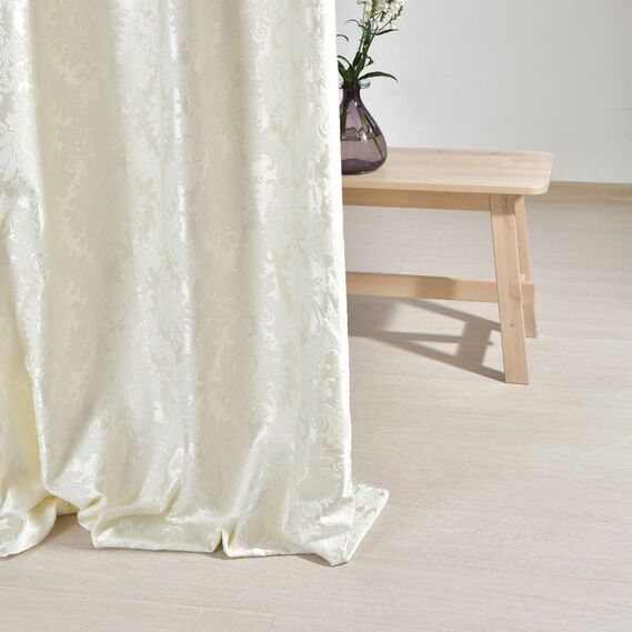 Jacquard curtain fabric V-E0993 молоко, фото 3 Jacquard curtain fabric V-E0993 молоко, фото 3