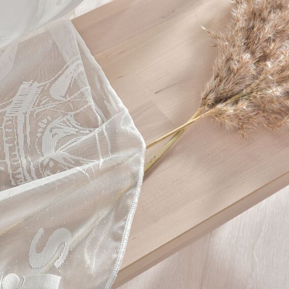 Тюль жаккард London V-2 молоко, фото 3 Тюль жаккард London V-2 молоко, фото 3