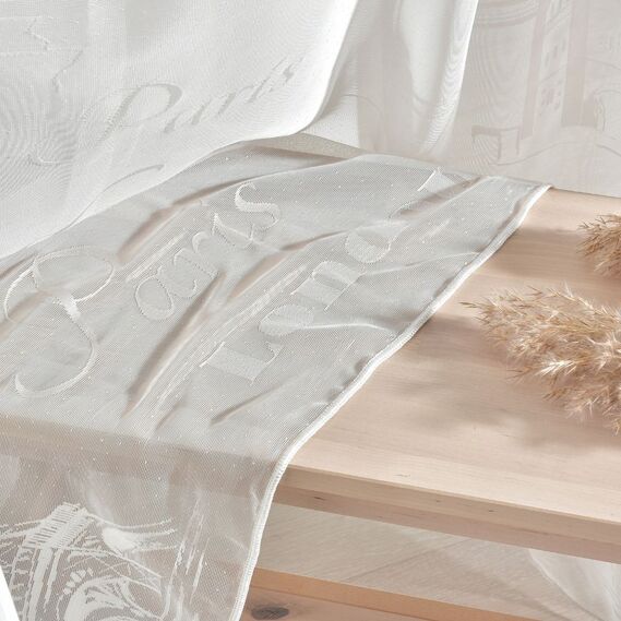 Тюль жаккард London V-2 молоко, фото 5 Тюль жаккард London V-2 молоко, фото 5