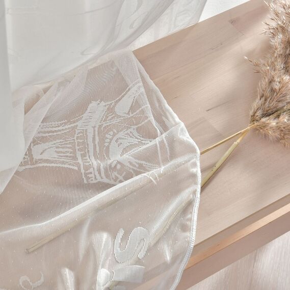 Тюль жаккард London V-2 молоко, фото 6 Тюль жаккард London V-2 молоко, фото 6