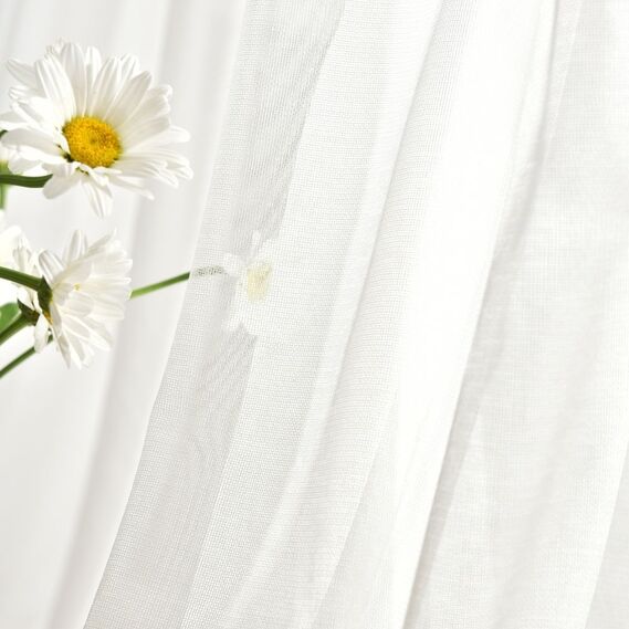 Тюль однотонный сетка Ksena V-2 молоко, фото 1 Тюль однотонный сетка Ksena V-2 молоко, фото 1
