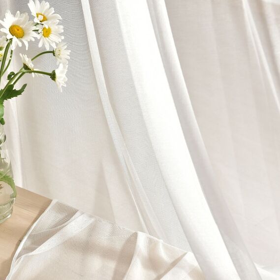 Тюль однотонный сетка Ksena V-2 молоко, фото 3 Тюль однотонный сетка Ksena V-2 молоко, фото 3
