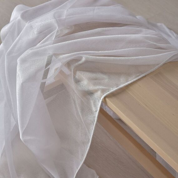 Тюль сетка Leon V-001 біла, фото 3 Тюль сетка Leon V-001 біла, фото 3