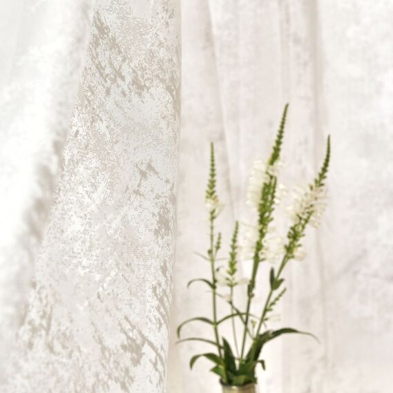 Тюль жакард MELISA мармур V-01 молоко, фото 5 Тюль жакард MELISA мармур V-01 молоко, фото 5