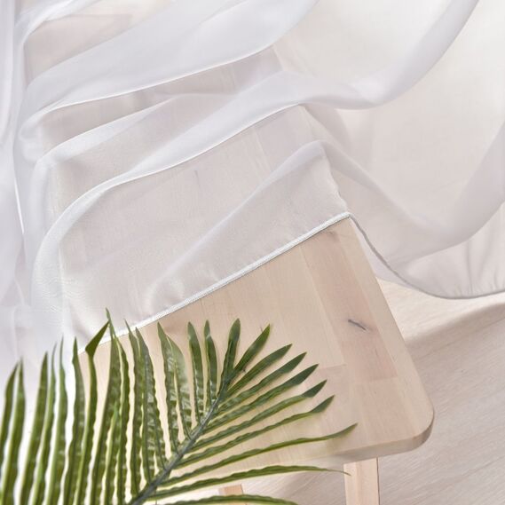 Тюль однотонный Krep Ізольда V-1010 біла, фото 4 Тюль однотонный Krep Ізольда V-1010 біла, фото 4