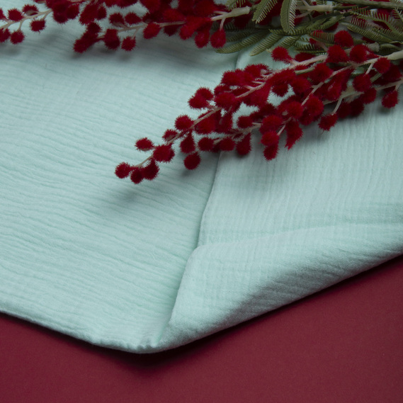 Cotton fabric Muslin for dresses, blouses, skirts бірюза, фото 3