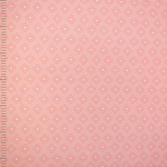 Ткань хлопок сатин для постельного белья, натуральная ткань, постельное белье, 120 гр/м2 S-139B Ромб пудра, фото 3