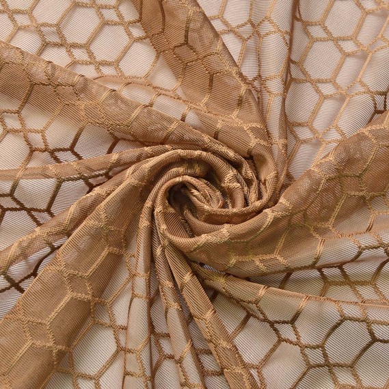 Тюль жаккард Melisa Калейдоскоп V-H2489 какао, фото 2 Тюль жаккард Melisa Калейдоскоп V-H2489 какао, фото 2