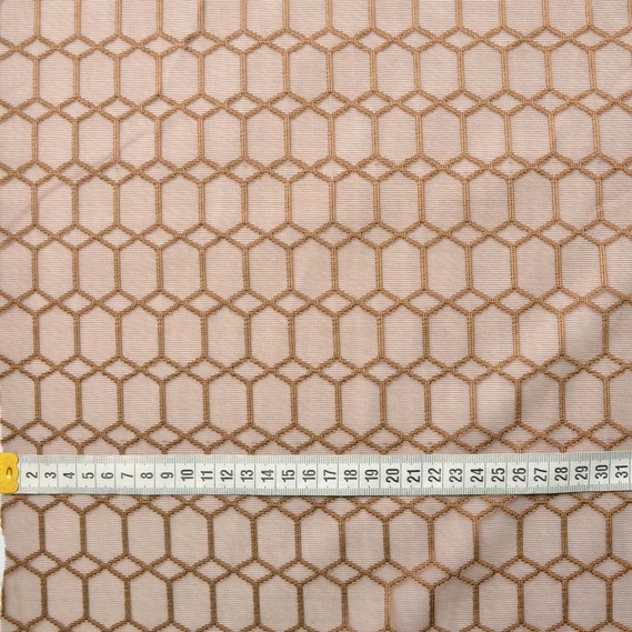 Тюль жаккард Melisa Калейдоскоп V-H2489 какао, фото 4 Тюль жаккард Melisa Калейдоскоп V-H2489 какао, фото 4