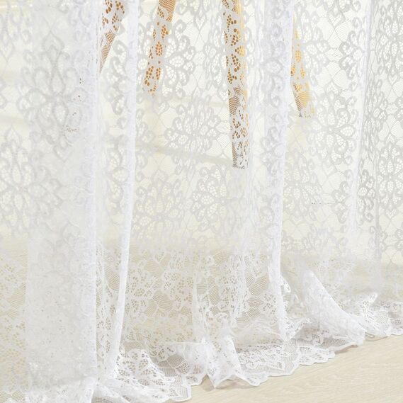 Тюль жакард Камелія V-B0001 молоко, фото 1 Тюль жакард Камелія V-B0001 молоко, фото 1