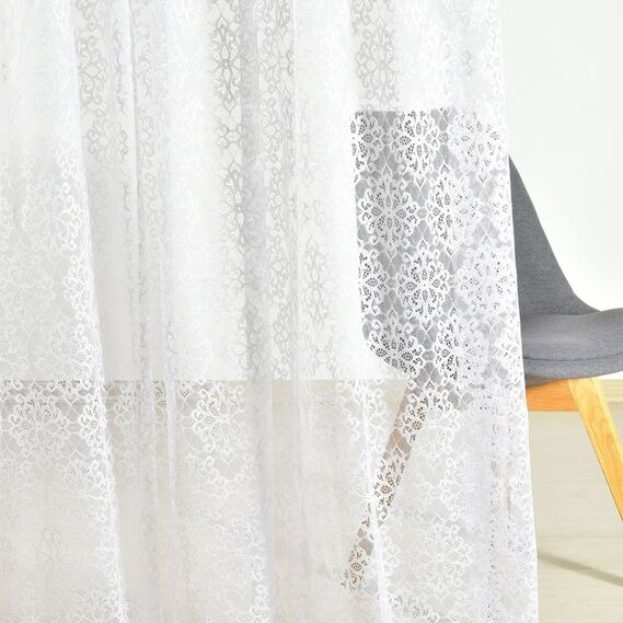 Тюль жакард Камелія V-B0001 молоко, фото 2 Тюль жакард Камелія V-B0001 молоко, фото 2