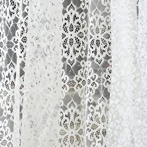 Тюль жакард Камелія V-B0001 молоко, фото 3 Тюль жакард Камелія V-B0001 молоко, фото 3