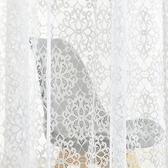 Тюль жакард Камелія V-B0001 молоко, фото 4 Тюль жакард Камелія V-B0001 молоко, фото 4