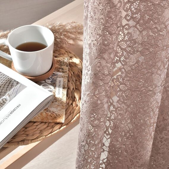 Тюль жакард Камелія V-H1917 кава, фото 1 Тюль жакард Камелія V-H1917 кава, фото 1