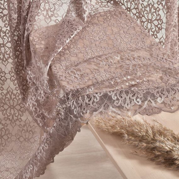 Тюль жакард Камелія V-H1917 кава, фото 2 Тюль жакард Камелія V-H1917 кава, фото 2