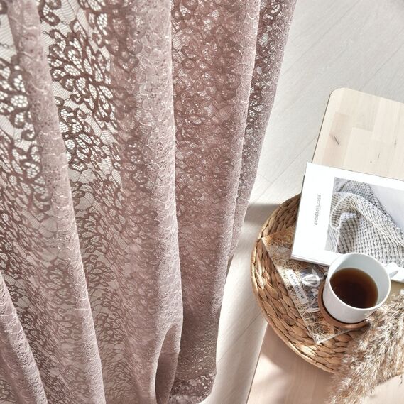 Тюль жакард Камелія V-H1917 кава, фото 6 Тюль жакард Камелія V-H1917 кава, фото 6