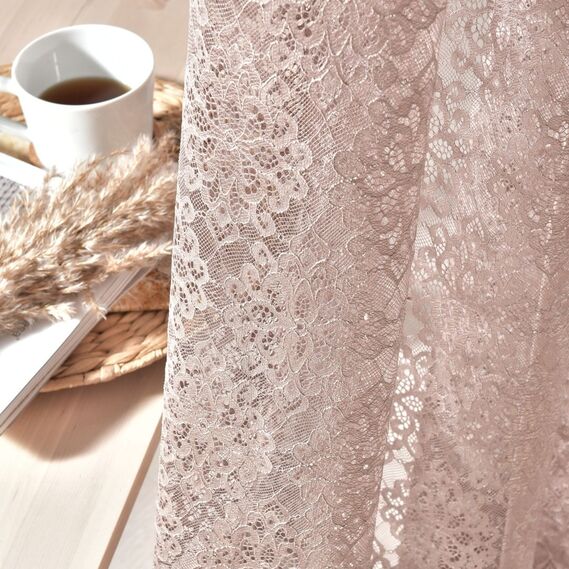 Тюль жакард Камелія V-H1917 кава, фото 9 Тюль жакард Камелія V-H1917 кава, фото 9