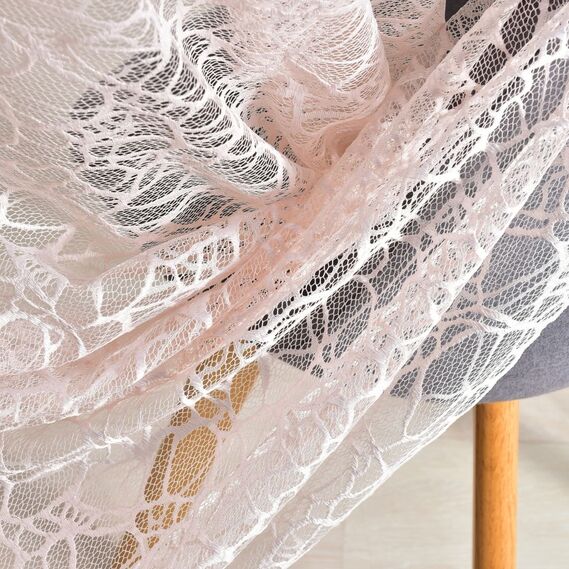 Тюль жаккард Джена  V-P4238 пудра, фото 5 Тюль жаккард Джена  V-P4238 пудра, фото 5