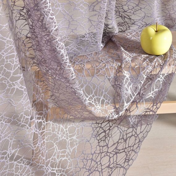 Тюль жаккард Джена  V-G1446 сіра, фото 1 Тюль жаккард Джена  V-G1446 сіра, фото 1