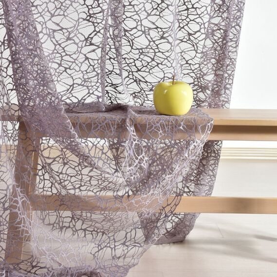 Тюль жаккард Джена  V-G1446 сіра, фото 4 Тюль жаккард Джена  V-G1446 сіра, фото 4