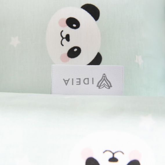 One and a half bedding set TM IDEIA sheet 150x220 cm, duvet cover 145x215 cm, pillowcase 50x70 cm (2 pcs) panda ментол, фото 7