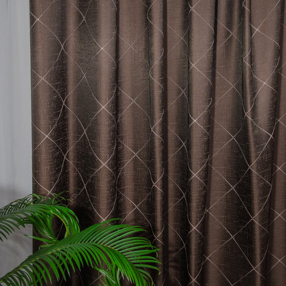 Тканина портьєрна жакардова Нео V-307 шоколад, фото 1