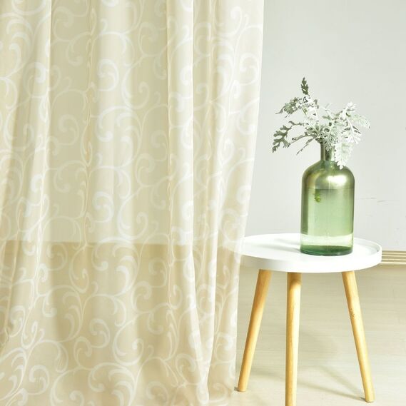 Тюль-вуаль ЗАВИТОК V-05 беж, фото 4 Тюль-вуаль ЗАВИТОК V-05 беж, фото 4