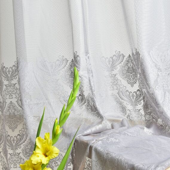 Тюль-гіпюр MELISA V-S0793 сіра, фото 2 Тюль-гіпюр MELISA V-S0793 сіра, фото 2