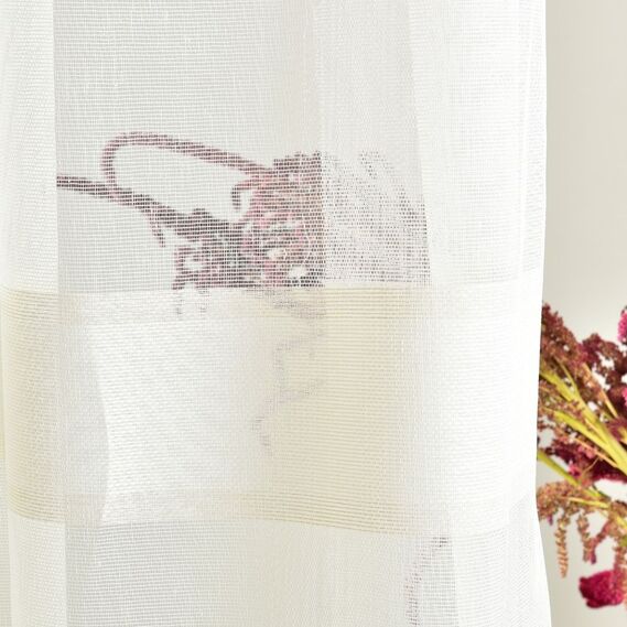 Тюль набивной рогожка Etek V-10 крем беж, фото 2 Тюль набивной рогожка Etek V-10 крем беж, фото 2