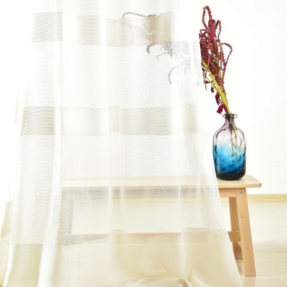 Тюль набивной рогожка Etek V-10 крем беж, фото 3 Тюль набивной рогожка Etek V-10 крем беж, фото 3