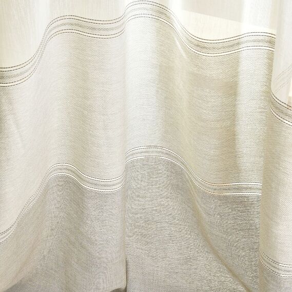 Тюль набивной рогожка Mathis V-101 сірий беж, фото 6 Тюль набивной рогожка Mathis V-101 сірий беж, фото 6