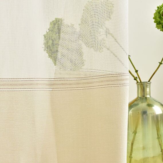 Тюль набивной рогожка Mathis V-104 беж, фото 1 Тюль набивной рогожка Mathis V-104 беж, фото 1