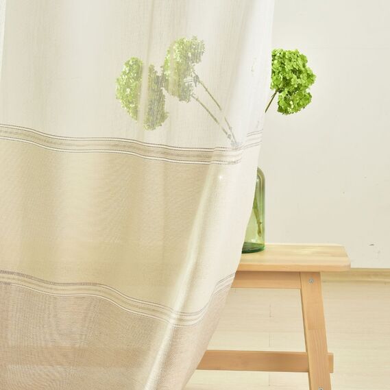 Тюль набивной рогожка Mathis V-104 беж, фото 4 Тюль набивной рогожка Mathis V-104 беж, фото 4