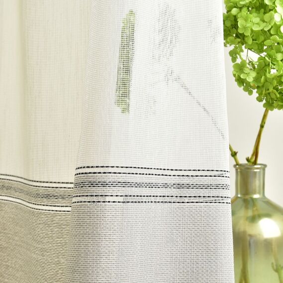 Тюль набивной рогожка Mathis V-109 сіра, фото 1 Тюль набивной рогожка Mathis V-109 сіра, фото 1