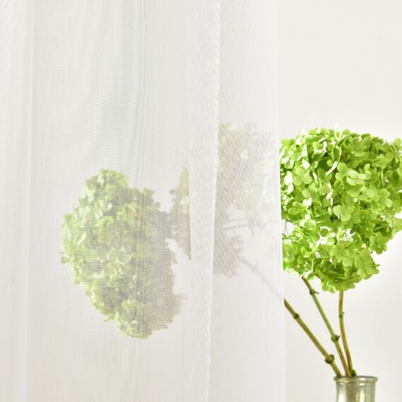 Тюль набивний рогожка Ayda V-100 біла, фото 3 Тюль набивний рогожка Ayda V-100 біла, фото 3