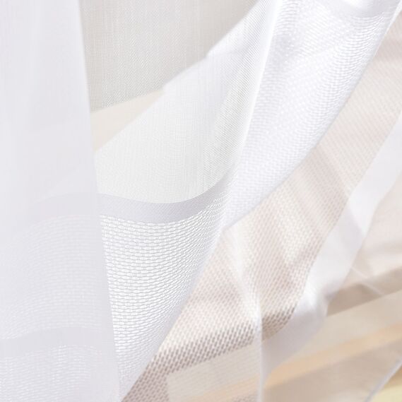 Тюль набивний рогожка Ayda V-100 біла, фото 5 Тюль набивний рогожка Ayda V-100 біла, фото 5