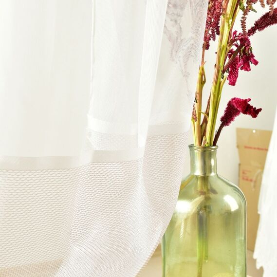 Тюль набивной рогожка Ayda V-105 пудра, фото 3 Тюль набивной рогожка Ayda V-105 пудра, фото 3