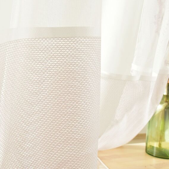 Тюль набивной рогожка Ayda V-105 пудра, фото 4 Тюль набивной рогожка Ayda V-105 пудра, фото 4