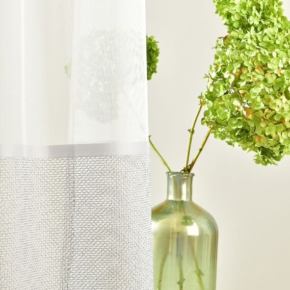 Тюль набивной рогожка Ayda V-110 сіра, фото 1 Тюль набивной рогожка Ayda V-110 сіра, фото 1